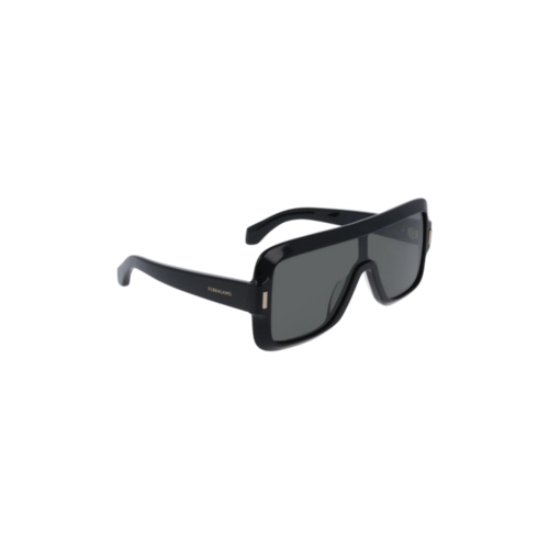 Óculos de Sol Salvatore Ferragamo SF2061SE 001 55 Acetato Preto com lentes na cor Cinza