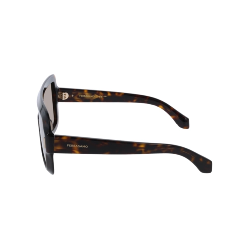 Óculos de Sol Salvatore Ferragamo SF2061SE 242 55 Acetato Marrom Mesclado com lentes na cor Marrom