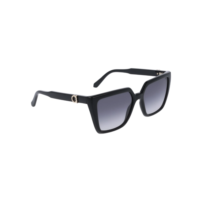 Óculos de Sol Salvatore Ferragamo SF2058SE 001 54 Acetato Preto com lentes na cor Fumê Degradê 3