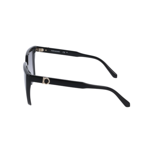 Óculos de Sol Salvatore Ferragamo SF2058SE 001 54 Acetato Preto com lentes na cor Fumê Degradê