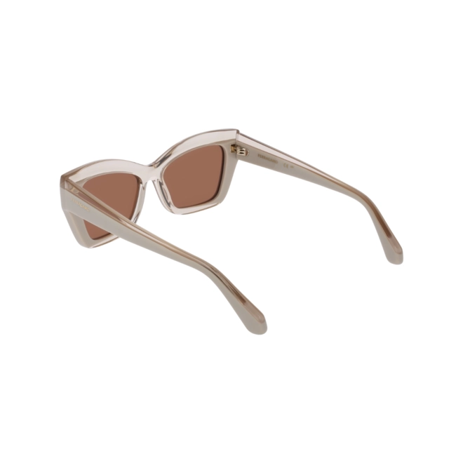Óculos de Sol Salvatore Ferragamo SF2065S 260 54 Acetato Bege com lentes na cor Marrom 5