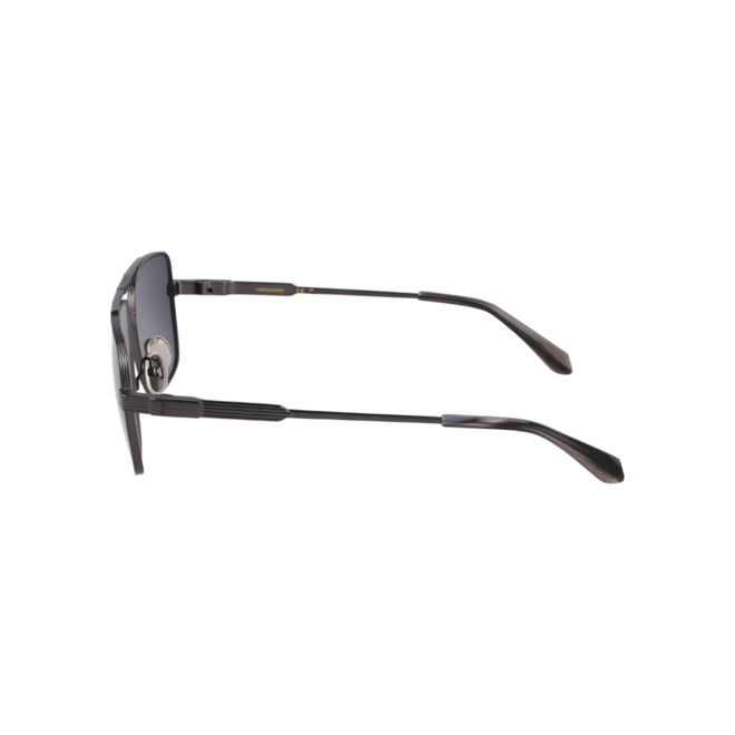 Óculos de Sol Salvatore Ferragamo SF318S 018 60 Titânio Grafite com lentes na cor Cinza 4