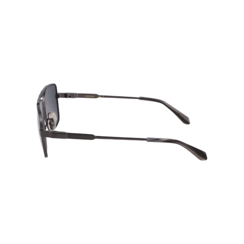 Óculos de Sol Salvatore Ferragamo SF318S 018 60 Titânio Grafite com lentes na cor Cinza