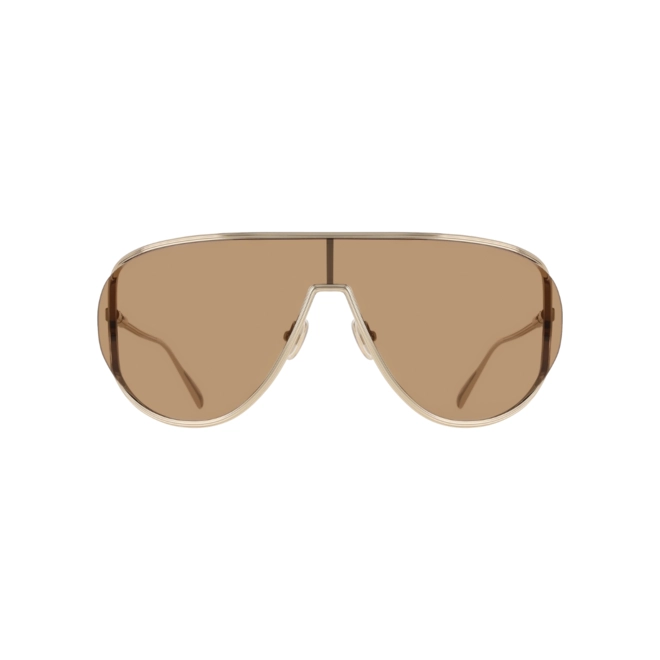 Óculos de Sol Salvatore Ferragamo SF323S 710 63 Metal Dourado com lentes na cor Marrom 2