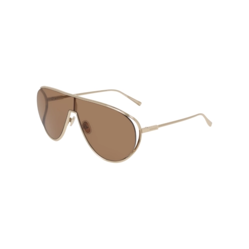 Óculos de Sol Salvatore Ferragamo SF323S 710 63 Metal Dourado com lentes na cor Marrom