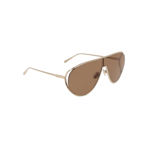Óculos de Sol Salvatore Ferragamo SF323S 710 63 Metal Dourado com lentes na cor Marrom