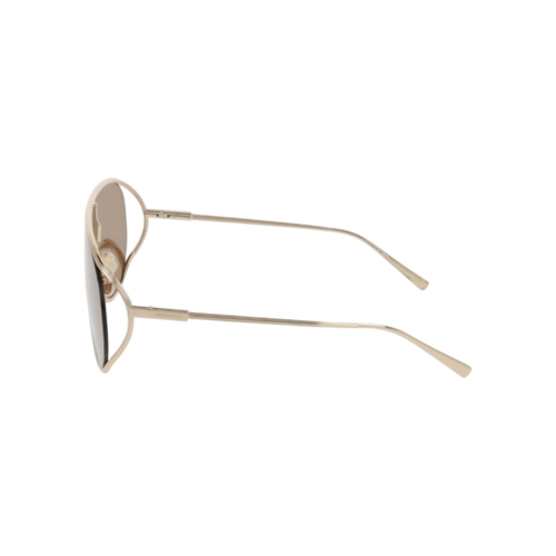 Óculos de Sol Salvatore Ferragamo SF323S 710 63 Metal Dourado com lentes na cor Marrom