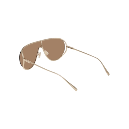 Óculos de Sol Salvatore Ferragamo SF323S 710 63 Metal Dourado com lentes na cor Marrom