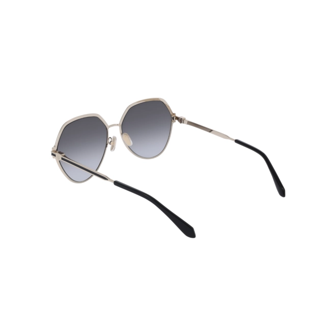 Óculos de Sol Salvatore Ferragamo SF325S 738 62 Metal Dourado Claro com lentes na cor Cinza Degradê 5
