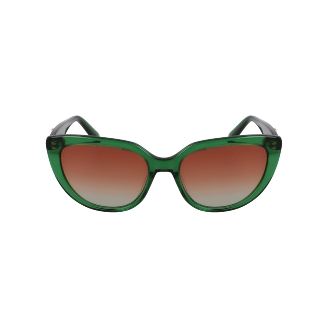 Óculos de Sol Longchamp LO766S 300 53 Acetato Verde Transparente com lentes na cor Marrom Degradê 2