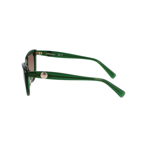 Óculos de Sol Longchamp LO766S 300 53 Acetato Verde Transparente com lentes na cor Marrom Degradê