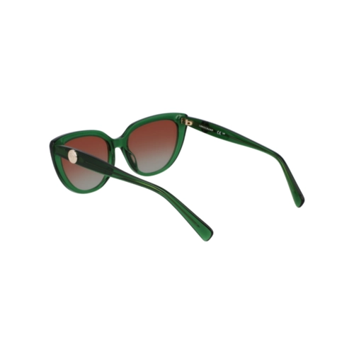 Óculos de Sol Longchamp LO766S 300 53 Acetato Verde Transparente com lentes na cor Marrom Degradê