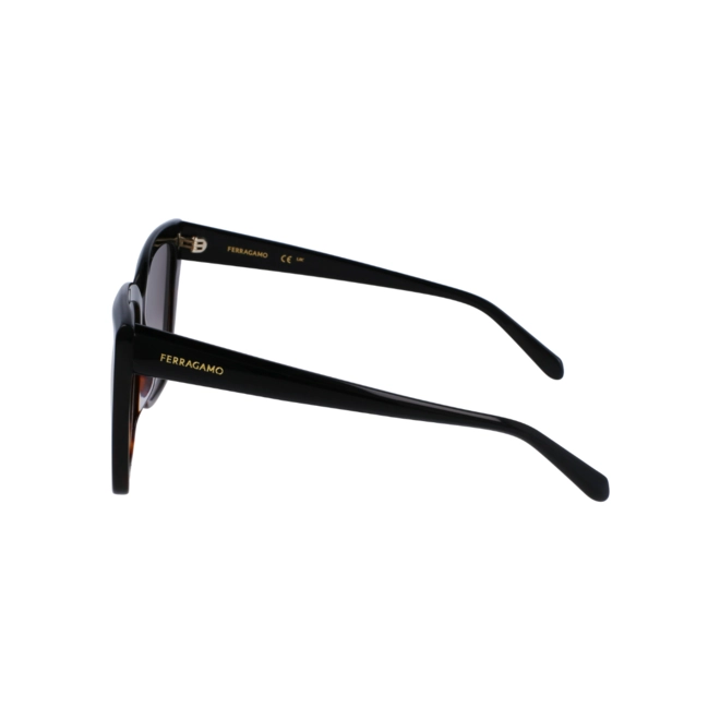 Óculos de Sol Salvatore Ferragamo SF1102S 006 58 Acetato Preto Mesclado com lentes na cor Cinza Degradê 4