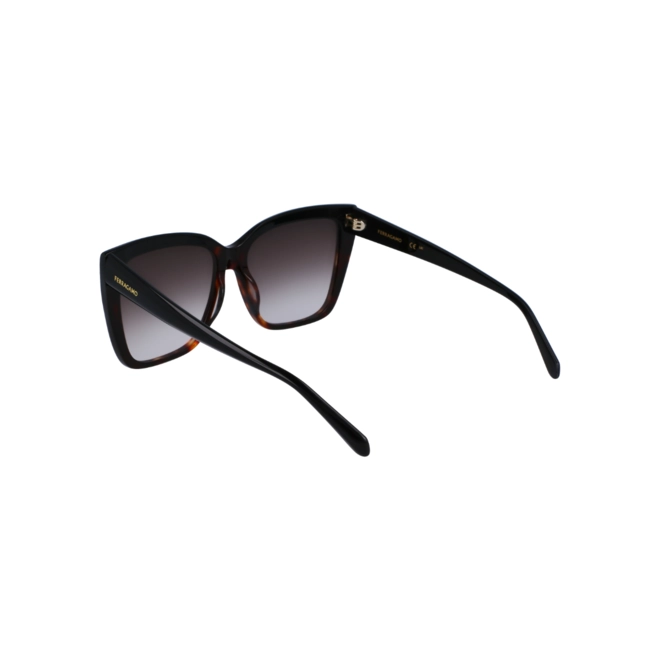 Óculos de Sol Salvatore Ferragamo SF1102S 006 58 Acetato Preto Mesclado com lentes na cor Cinza Degradê 5