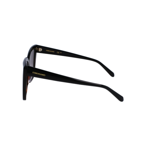 Óculos de Sol Salvatore Ferragamo SF1102S 006 58 Acetato Preto Mesclado com lentes na cor Cinza Degradê