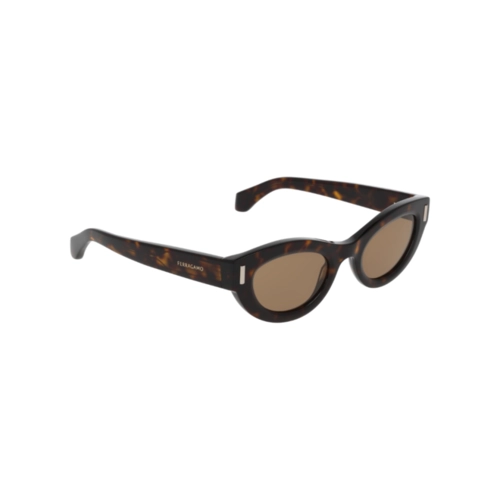Óculos de Sol Salvatore Ferragamo SF2062SE 242 49 Acetato Marrom Mesclado com lentes na cor Marrom