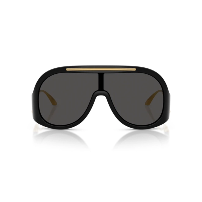 Óculos de Sol Dolce & Gabbana 0DG6202 501/8728 Acetato Preto com lentes na cor Cinza Escuro 2