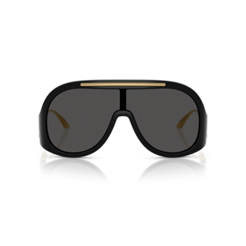 Óculos de Sol Dolce & Gabbana 0DG6202 501/8728 Acetato Preto com lentes na cor Cinza Escuro
