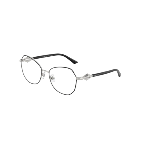 Óculos de Grau Jimmy Choo 0JC2011 3016 55 Metal Preto e Prata