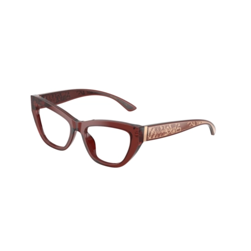 Óculos de Grau Dolce & Gabbana 0DG3412 3045 53 Acetato Bordô Transparente