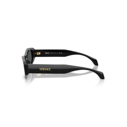 Óculos de Sol Versace 0VE4487 GB1/8754 Acetato Preto com lentes na cor Cinza Escuro