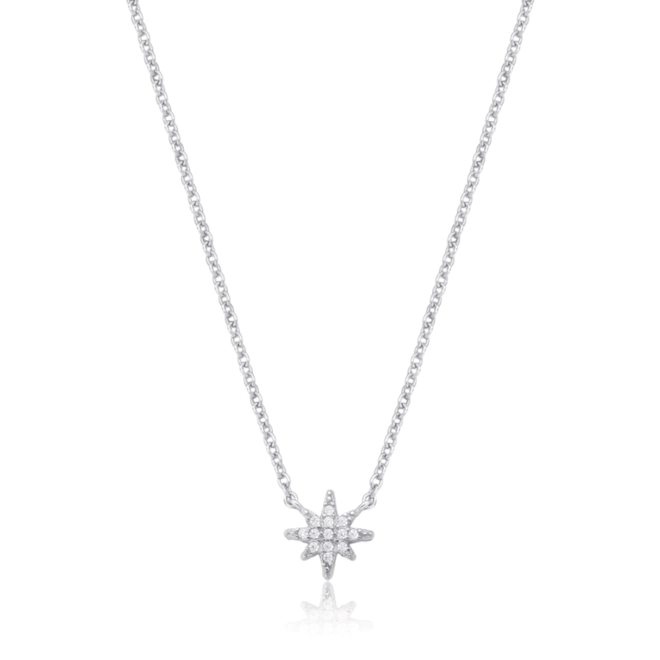 Gargantilha For me Planet prata 925 pingente estrela cravejada de Zircônias 1