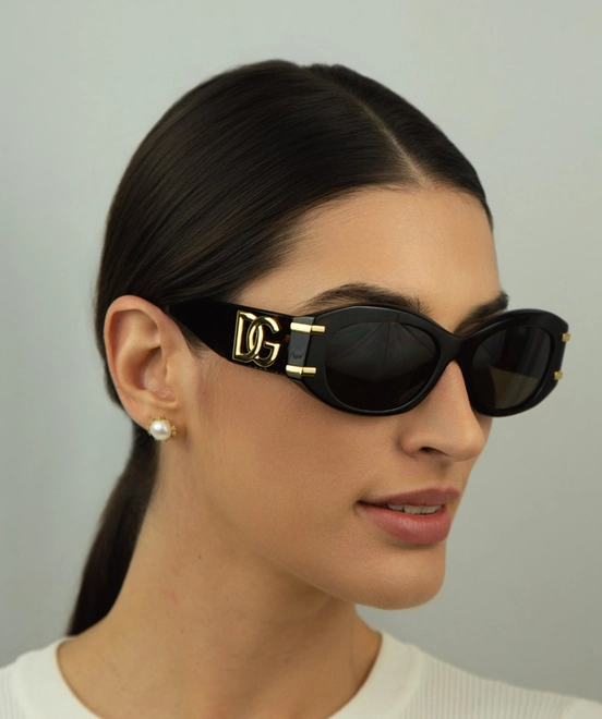 Óculos de Sol Dolce & Gabbana 0DG4502 502/7355 Acetato Marrom Mesclado com lentes na cor Marrom 5