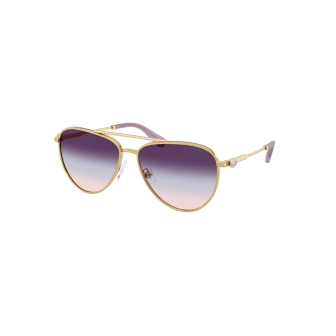Óculos de Sol Swarovski 0SK7031 4036U759 Metal Dourado com lentes na cor Violeta Degradê 1