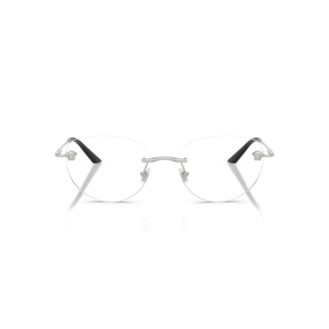 Óculos de Grau Versace 0VE1305 1000 55 Metal Prateado 2