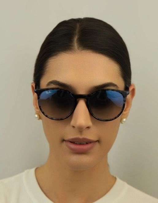 Óculos de Sol Ray-Ban 0RB2204 14303F54 Acetato Azul Mesclado com lentes na cor Azul Degradê 3