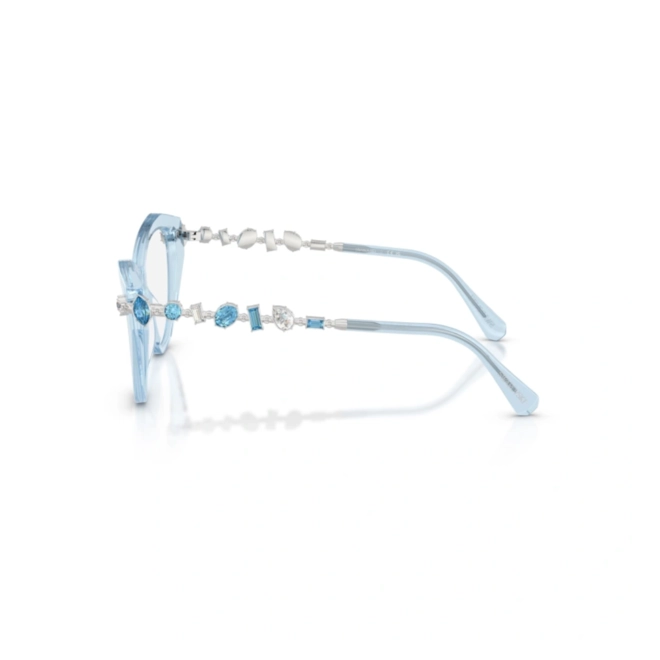 Óculos de Grau Swarovski 0SK2047 1078 55 Acetato Azul Transparente 3