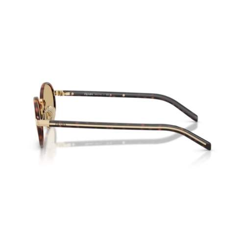 Óculos de Sol Prada 0PR B56S 21E10R52 Metal e Acetato Marrom Mesclado com lentes na cor Marrom