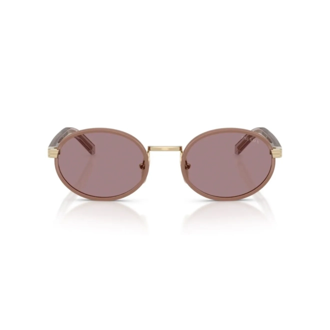 Óculos de Sol Prada 0PR B56S 24E20I52 Metal e Acetato Rosa e Dourado com lentes na cor Rosa 2