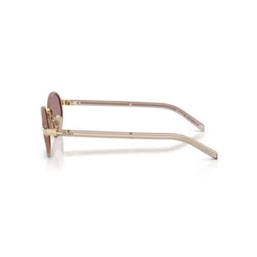 Óculos de Sol Prada 0PR B56S 24E20I52 Metal e Acetato Rosa e Dourado com lentes na cor Rosa