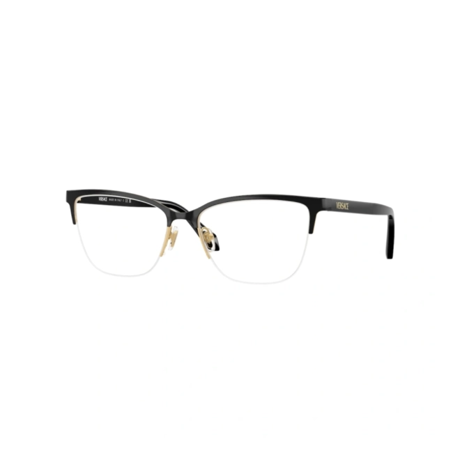 Óculos de Grau Versace 0VE1304 1433 54 Metal Dourado e Preto 1