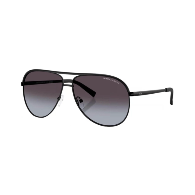 Óculos de Sol Armani Exchange 0AX2002 60008G61 Metal Preto com lentes na cor Cinza Degradê 1