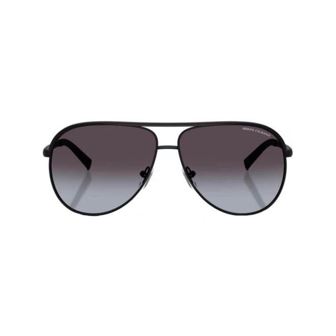 Óculos de Sol Armani Exchange 0AX2002 60008G61 Metal Preto com lentes na cor Cinza Degradê 2