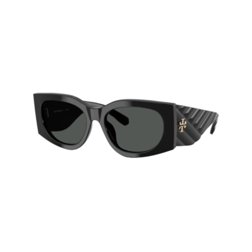 Óculos de Sol Tory Burch 0TY7221U 17098756 Acetato Preto com lentes na cor Cinza