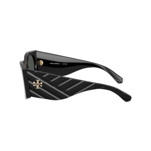 Óculos de Sol Tory Burch 0TY7221U 17098756 Acetato Preto com lentes na cor Cinza