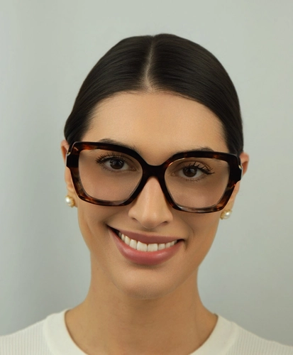 Óculos de Grau Dolce & Gabbana 0DG3413 3222 55 Acetato Vermelho Mesclado