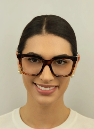 Óculos de Grau Dolce & Gabbana 0DG3417 3222 54 Acetato Vermelho Mesclado