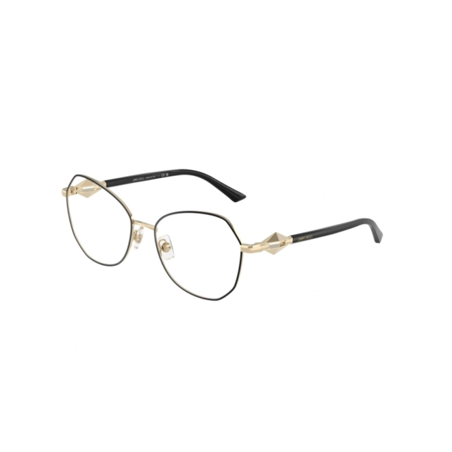 Óculos de Grau Jimmy Choo 0JC2011 3010 55 Metal Preto e Dourado 1