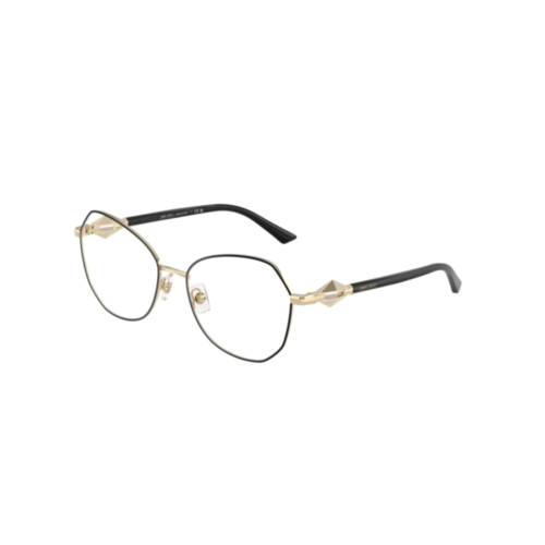 Óculos de Grau Jimmy Choo 0JC2011 3010 55 Metal Preto e Dourado