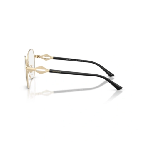 Óculos de Grau Jimmy Choo 0JC2011 3010 55 Metal Preto e Dourado