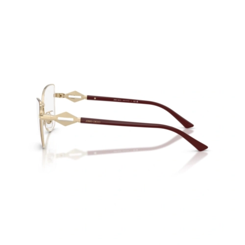 Óculos de Grau Jimmy Choo 0JC2012 3025 55 Metal Vermelho e Dourado