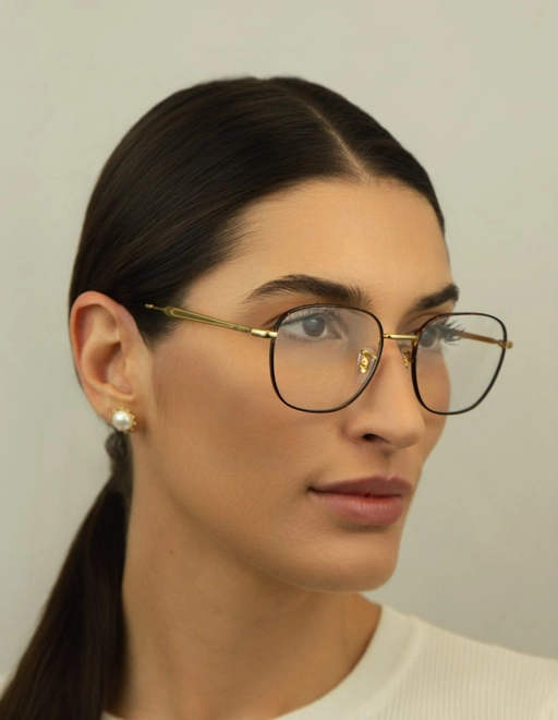 Óculos de Grau Ray-Ban 0RX6534 3188 53 Metal Marrom Mesclado sobre Dourado e Fosco 5