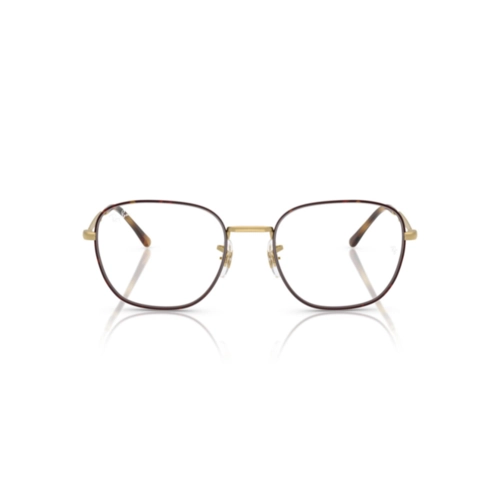 Óculos de Grau Ray-Ban 0RX6534 3188 53 Metal Marrom Mesclado sobre Dourado e Fosco