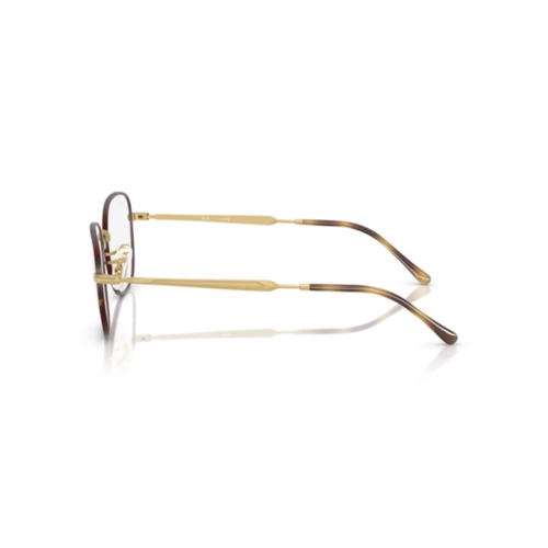 Óculos de Grau Ray-Ban 0RX6534 3188 53 Metal Marrom Mesclado sobre Dourado e Fosco