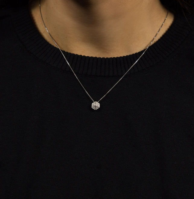 Gargantilha For me Triangle prata 925 pingente triângulos de Zircônias 2