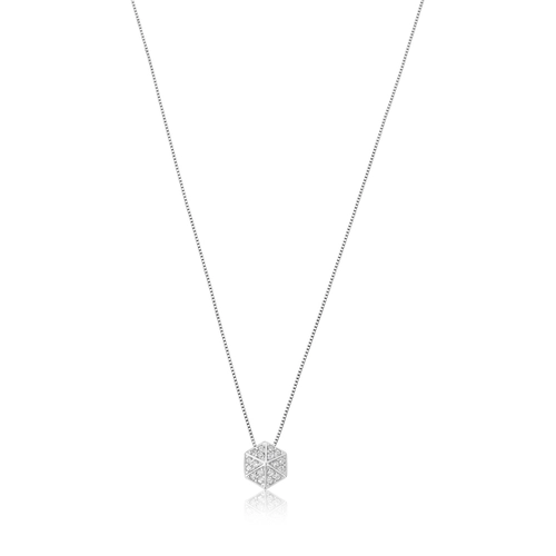 Gargantilha For me Triangle prata 925 pingente triângulos de Zircônias